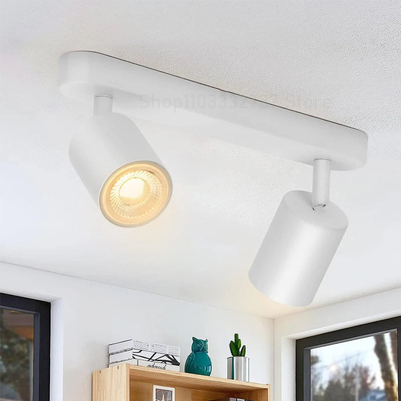 Modern GU10 LED Study Ceiling Lights Kitchen Fixtures Dining Room Background Decoration Lampshade Adjustable Stairs Aisle Lamp