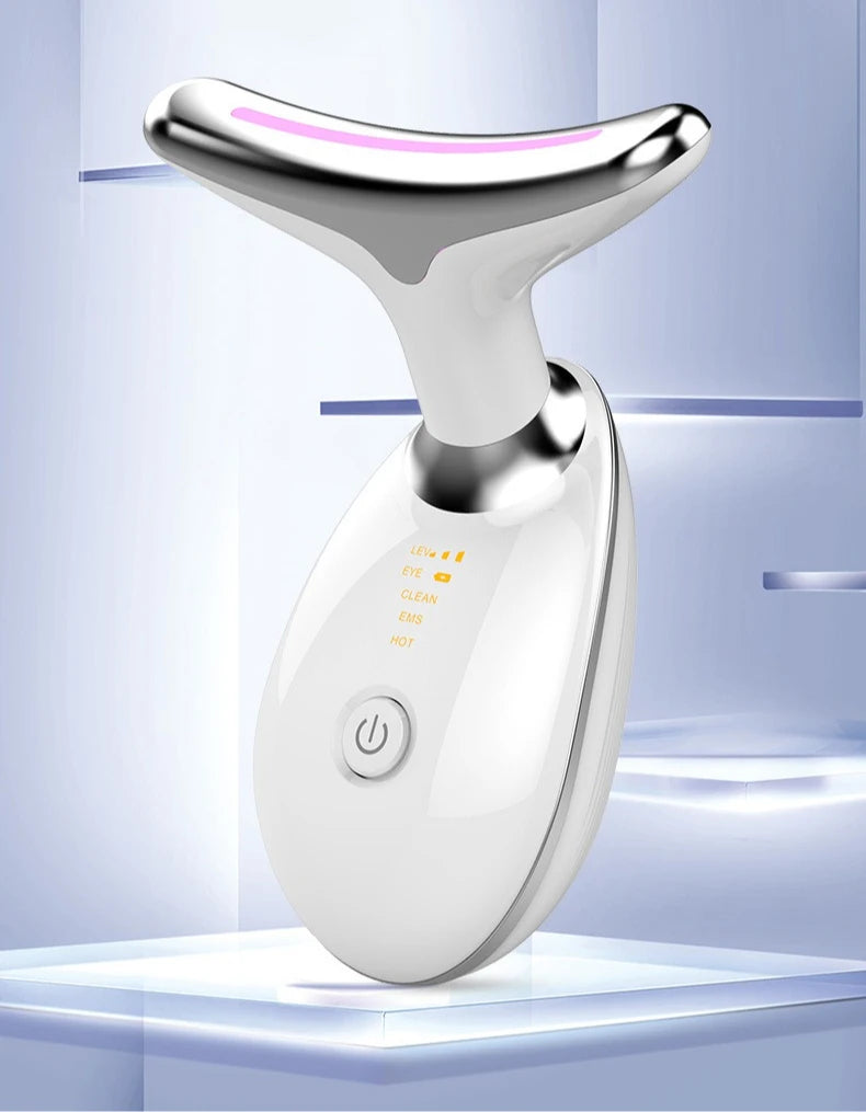 7 Colors LED Neck Face Massager Face Sculpting Tool Skin Rejuvenation Device Facial Lifting Beauty Machine Skin Care Instrument