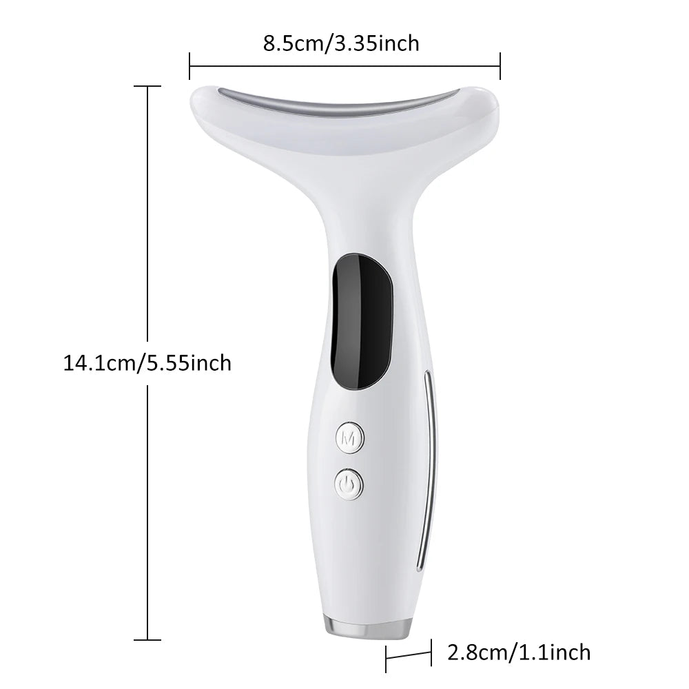 EMS Micro-current Neck & Face Beauty Device LED IPL Skin Rejuvenation Double Chin Reducer Facial Lifter Skin Tightening Massager
