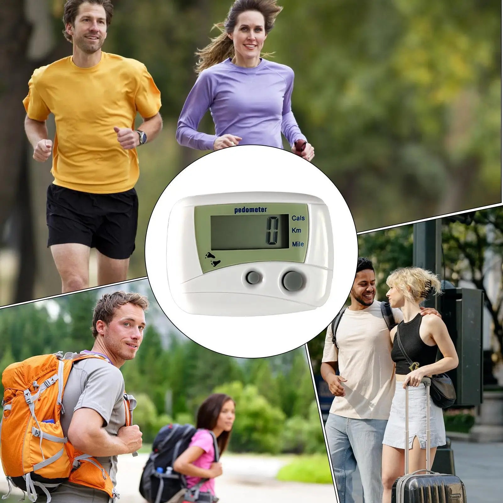 Pedometer for Walking Digital LCD Compact Movement Monitor Monitor for Recording Distance Fitness Exercise Running Hiking