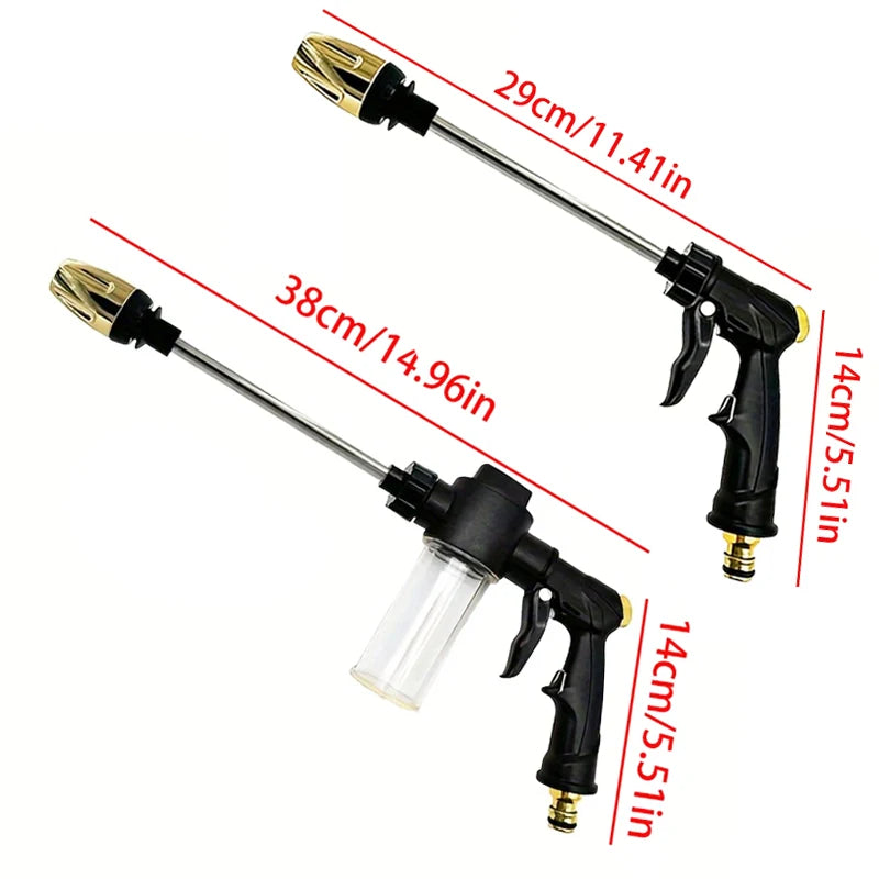 1PC Portable High-Pressure Water Gun Adjustable Cleaning Car Washer Garden Sprinkler Hose Nozzle Foam Water Gun