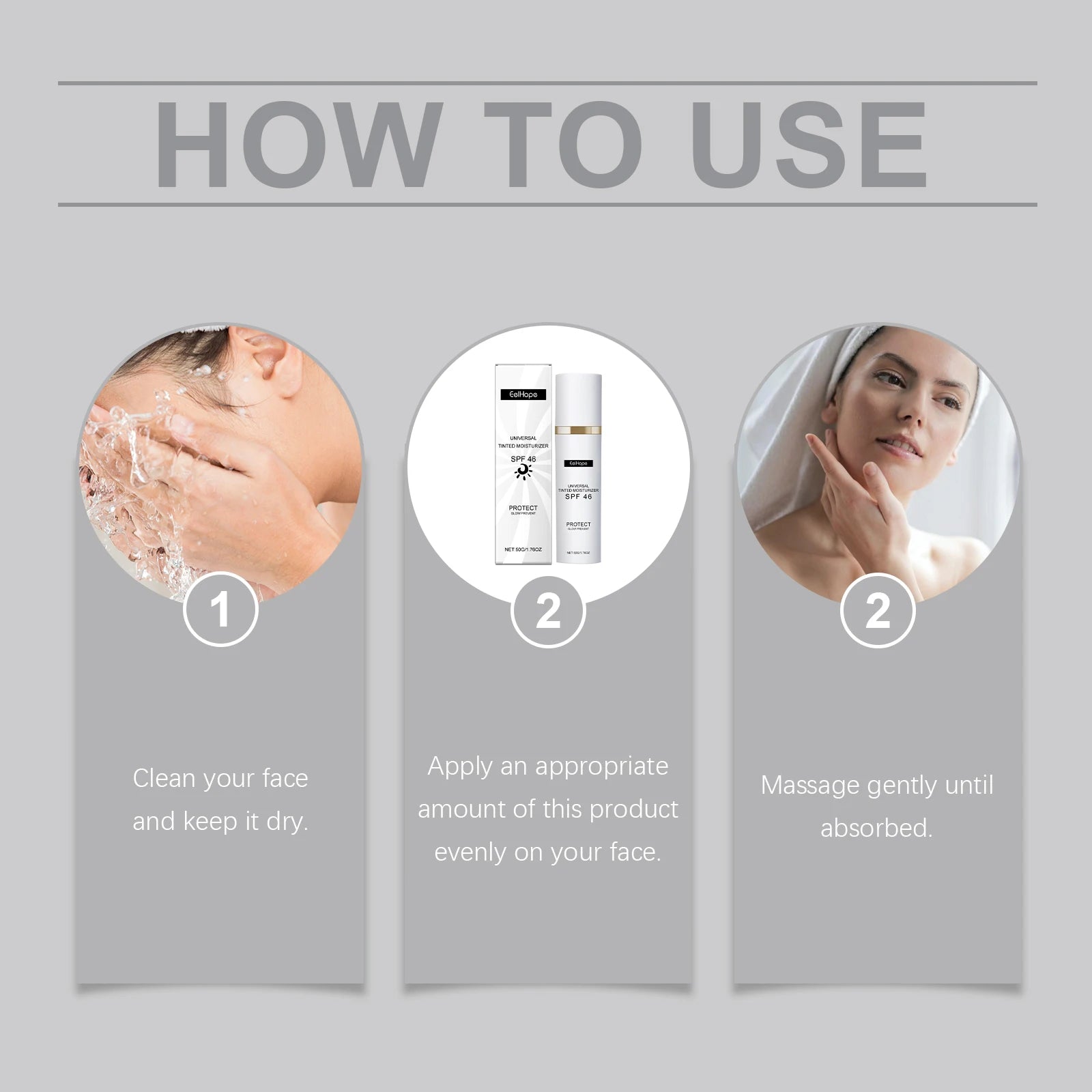 Sunscreen Tinted Moisturizer EELHOPE Lightweight Non Greasy Brightening Skin Tone Long Lasting Sun Protection For Daily Outdoor