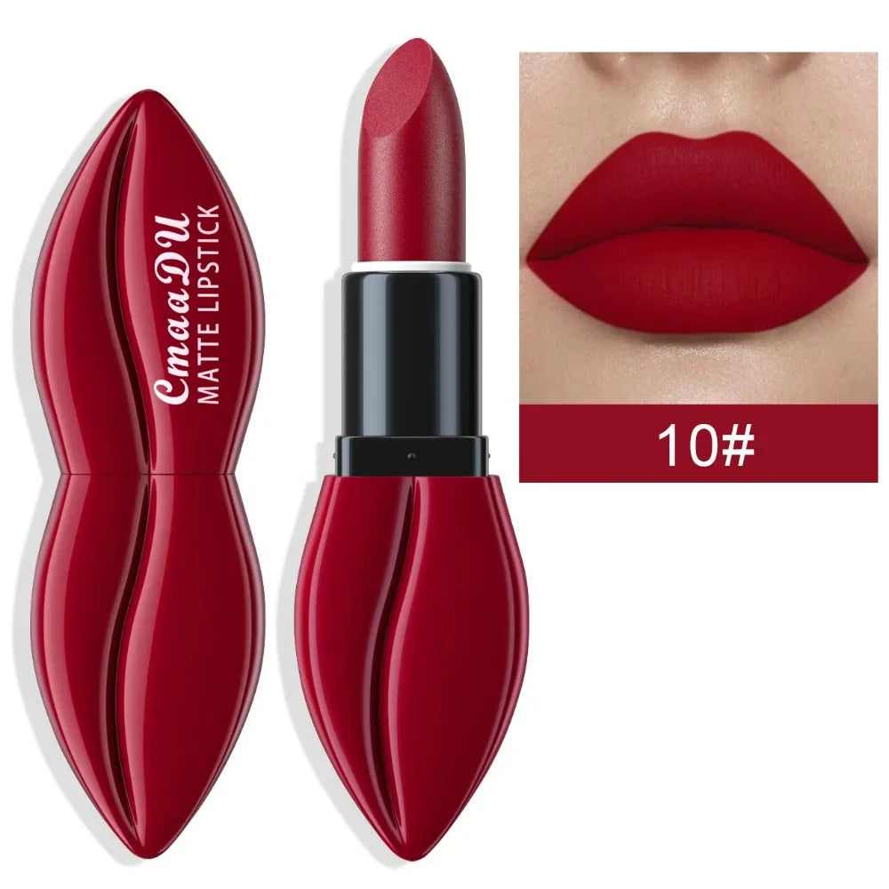 Natural Smooth Matte Waterproof Velvet Nude Lipstick Sexy Red Brown Lip Stick Pigments Makeup Lipgloss Long Lasting Profissional
