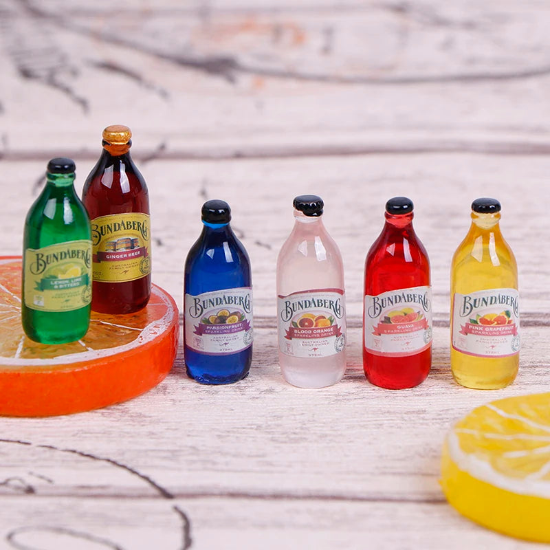 1 Set 1/12 Miniature Wine Bottles Dollhouse Kitchen Accessories - Mini Dolls House Living Room Accessories Beer Drink Bottles