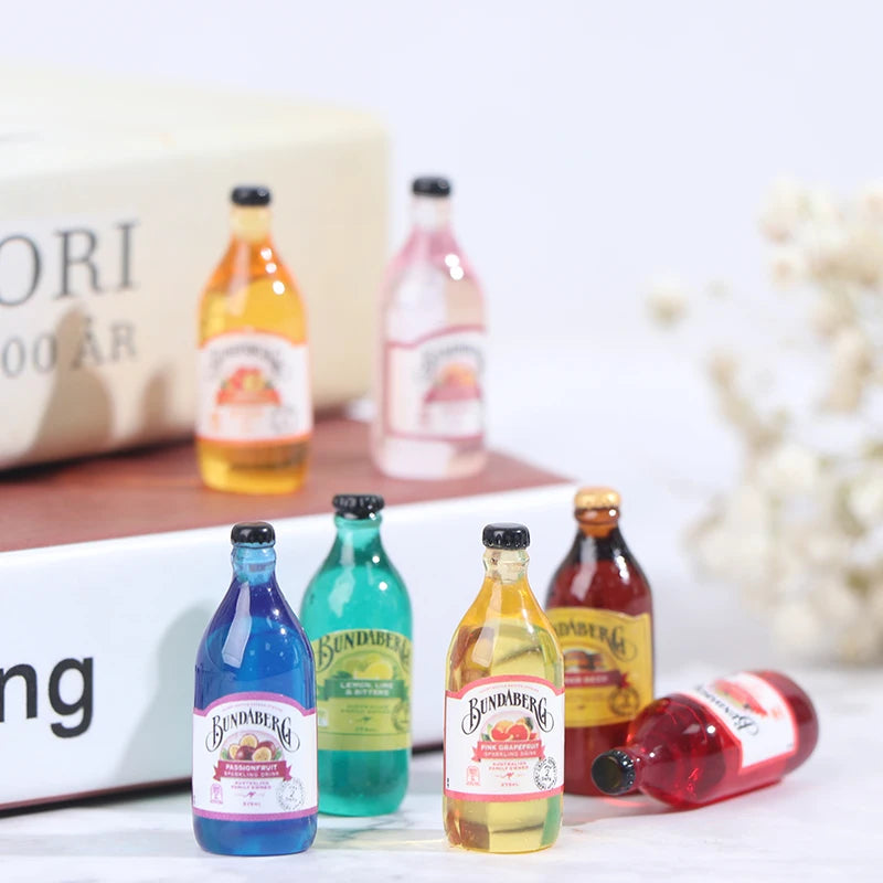 1 Set 1/12 Miniature Wine Bottles Dollhouse Kitchen Accessories - Mini Dolls House Living Room Accessories Beer Drink Bottles