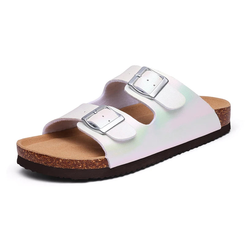 Kidmi New Women Sandals With Three Straps Summer Nonslip Sandals Casual Ladies Beach Sandals Soft Holiday Pool Cloud Sandals