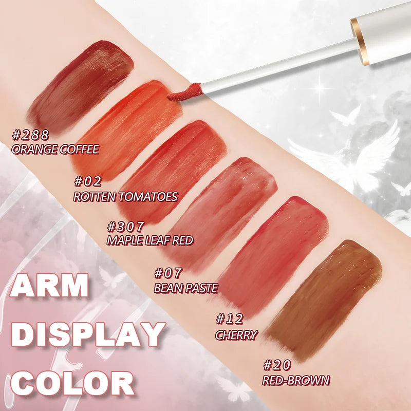 Matte Liquid Lipstick Makeup, Waterproof Non-fading Non-stick Cup, Smooth Misty Finish for Fuller Lips, Rich Color Rendering