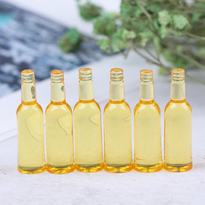 1 Set 1/12 Miniature Wine Bottles Dollhouse Kitchen Accessories - Mini Dolls House Living Room Accessories Beer Drink Bottles