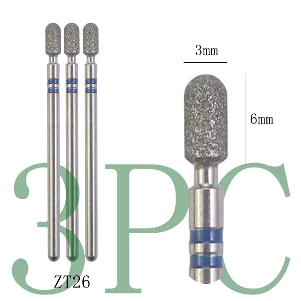 Diamond Nail Drill Bits, 3/32 Inch Cuticle Bit for Nail Drill,Drill Nails Manicure Pedicure Remover Tools for Acrylic Gel Nails