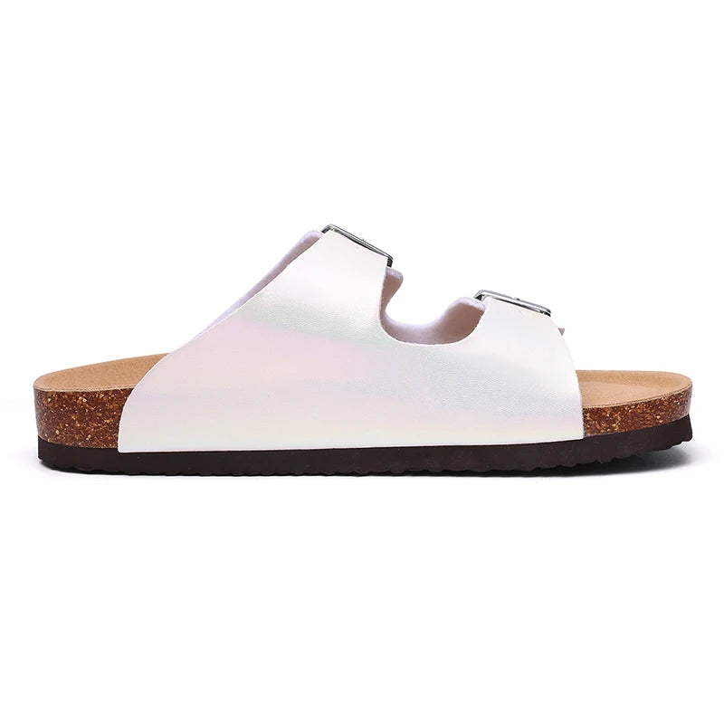 Kidmi New Women Sandals With Three Straps Summer Nonslip Sandals Casual Ladies Beach Sandals Soft Holiday Pool Cloud Sandals