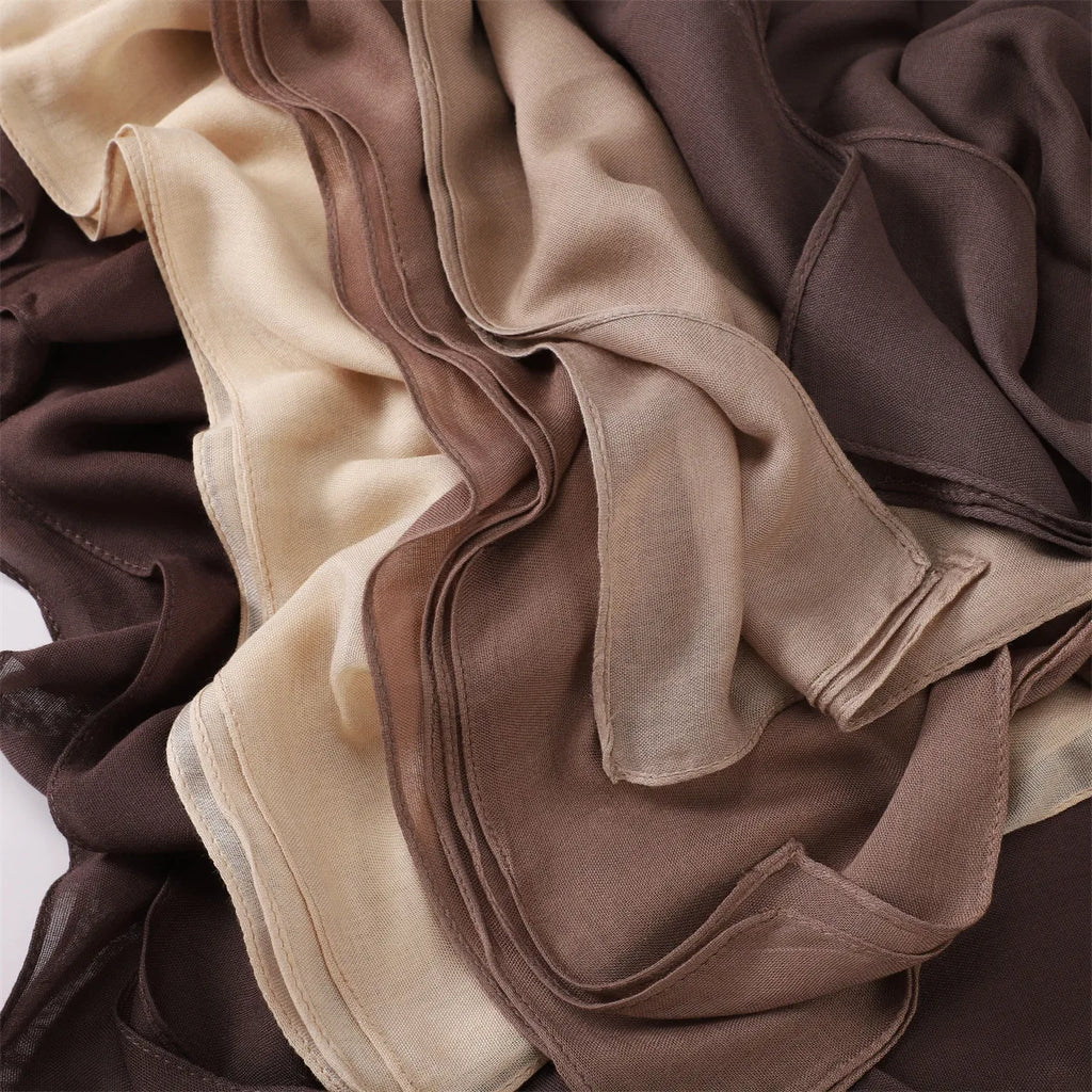 Ramadan Solid Color Modal Cotton Rayon Hijabs Scarf Women Muslim Headscarf Wraps Shawls Femme Musulman Headband Islamic Turban