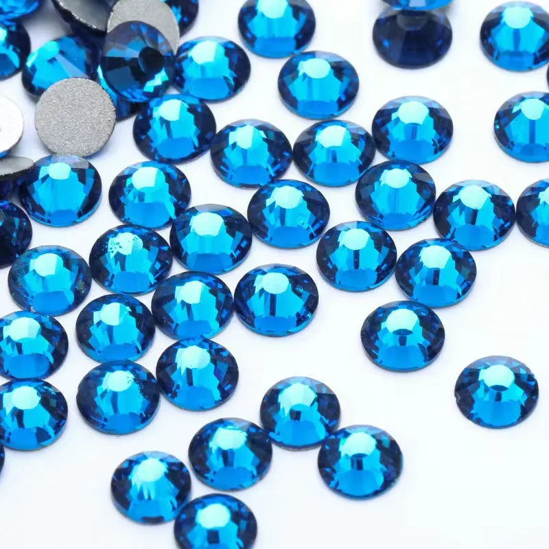 1440Pcs/Pack Flatback 3D Glass Swarovsky DIY Nails Rhinestones Art Decoration Shiny Crystal Stones Gems Manicure