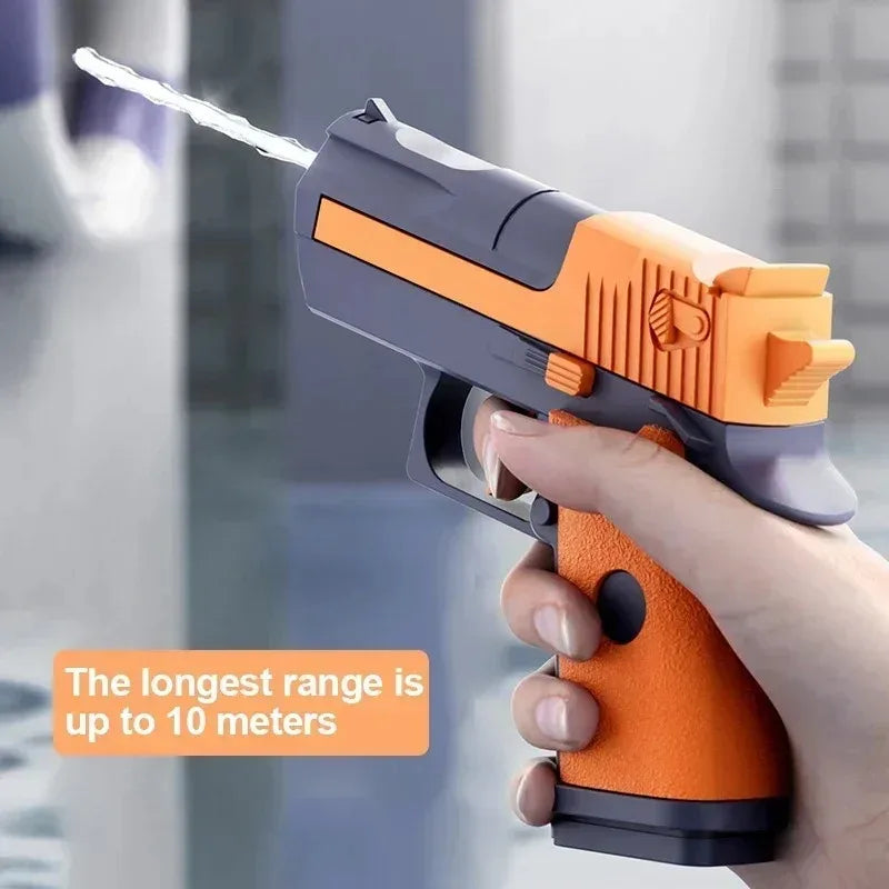Mini Desert Eagle Water Gun - Continuous Firing Outdoor Water Pistol for Kids, Summer Beach Toy, Mechanical Water Shooter for Ou