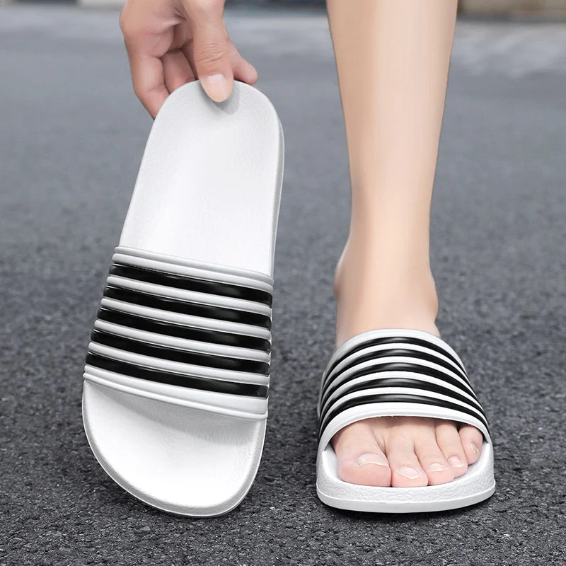 Stylish casual sports men's shoes Light outdoor beach sandals plus size breathable wading slippers Bathroom Family men