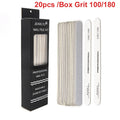 20pcs Nail Files UV Gel Nail Polish Lime a Ongle Professional Washable Nails Files Sandpaper Manicure Pedicure Art DIY Tool 