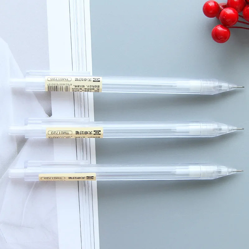 transparent     0.5mm black Auto   Student Supply School Creative Cute lapiseira A6892 Mechanical  Pencil