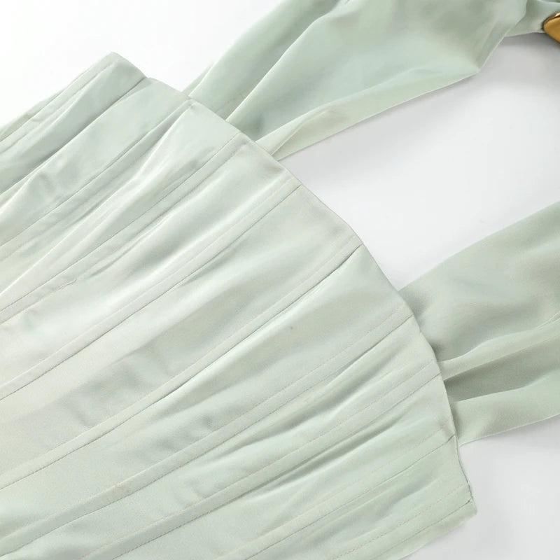 Elegant Long Dress Women Strapless Sleeveless Scarf High Waist Vestidos Female 2025 Spring Summer New Chic Lady Evening Dresses
