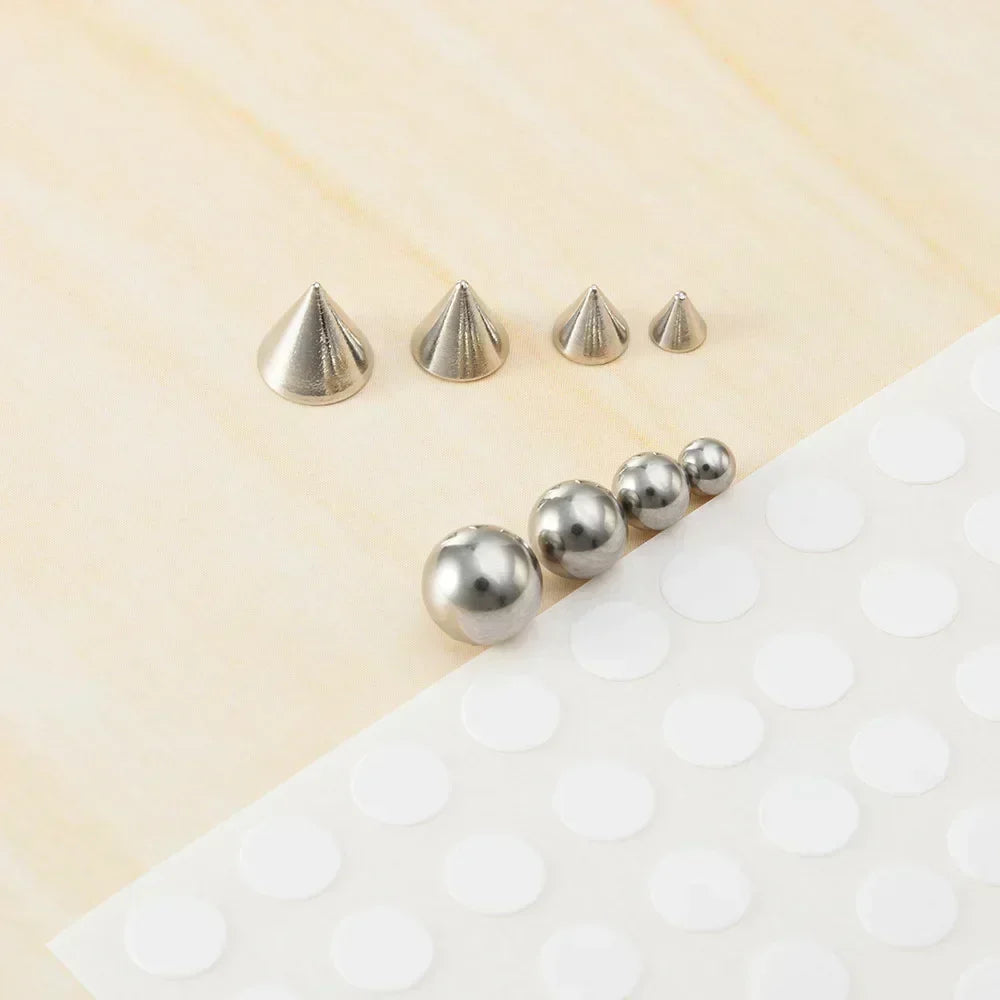 180pcs Non Piercing Lip Nails Sticker Selfadhesive Waterproof Reusable Fake Lip Nail Eyebrow Nose Ring Body Belly Button Jewelry