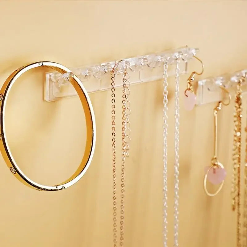 Clear Necklace Organizers Hangings Plastic Necklace Earrings Holder Wall Organizers For Bracelets Rings And Earrings H8WF