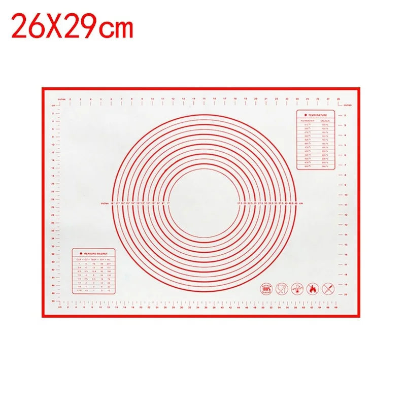 UNTIOR 1PCS Silicone Baking Mat Kneading Pad Dough Mat Pizza Cake Dough Maker Kitchen Cooking Grill Non-Stick Gadgets Bakeware