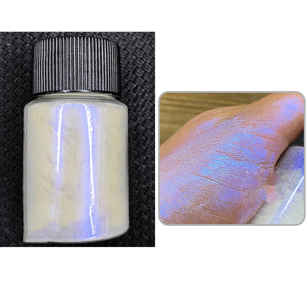 Pearl White Nails Glitter Aurora - Hailey Bieber Nails Moonlight Powders Fritillary Shell Mirror Pigment Nail Decoration