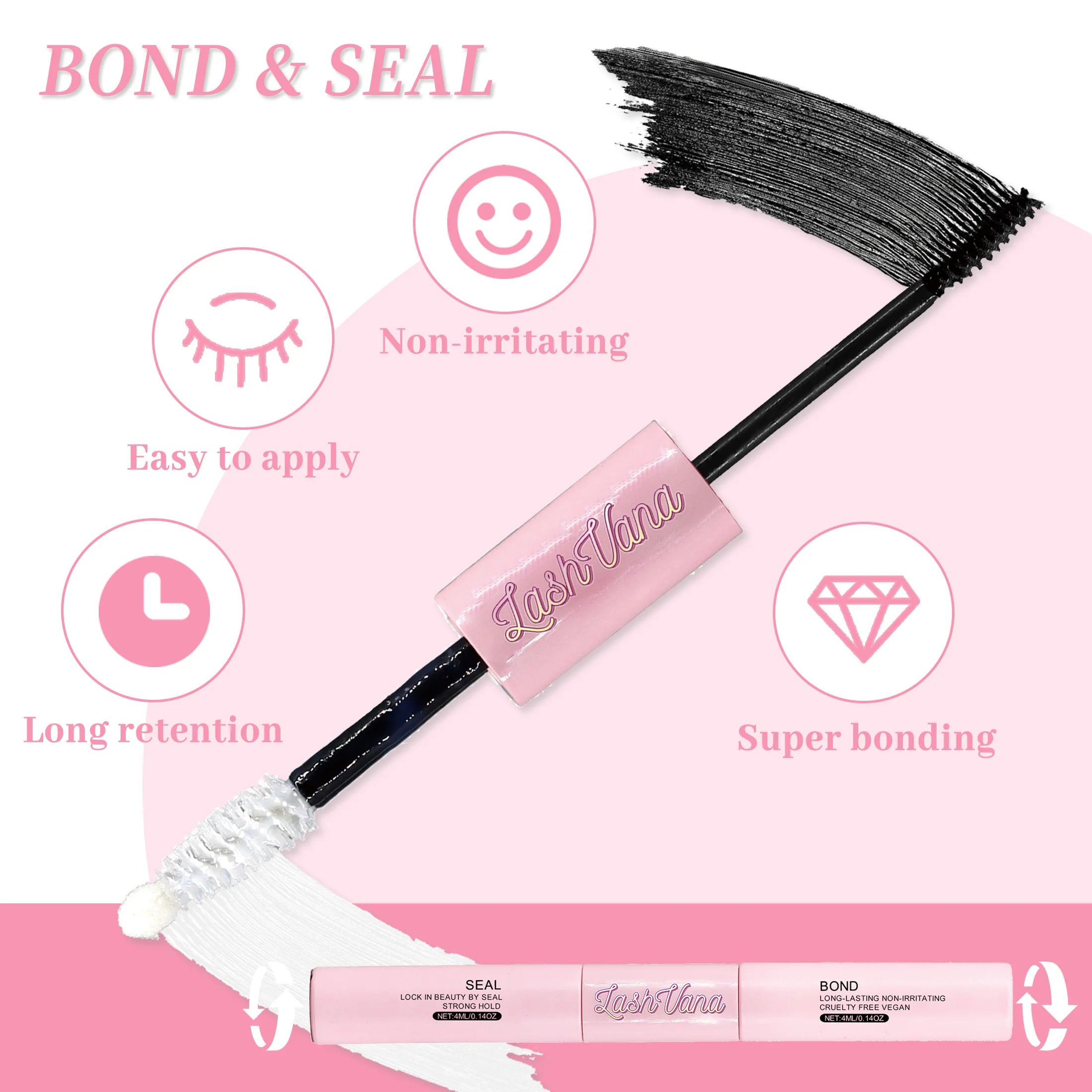 30D40D Individual Lashes Kit Natural Long DIY Cluster Eyelashes with Lash Bond and Seal Extension Kit Makeup Tools Faux Cils