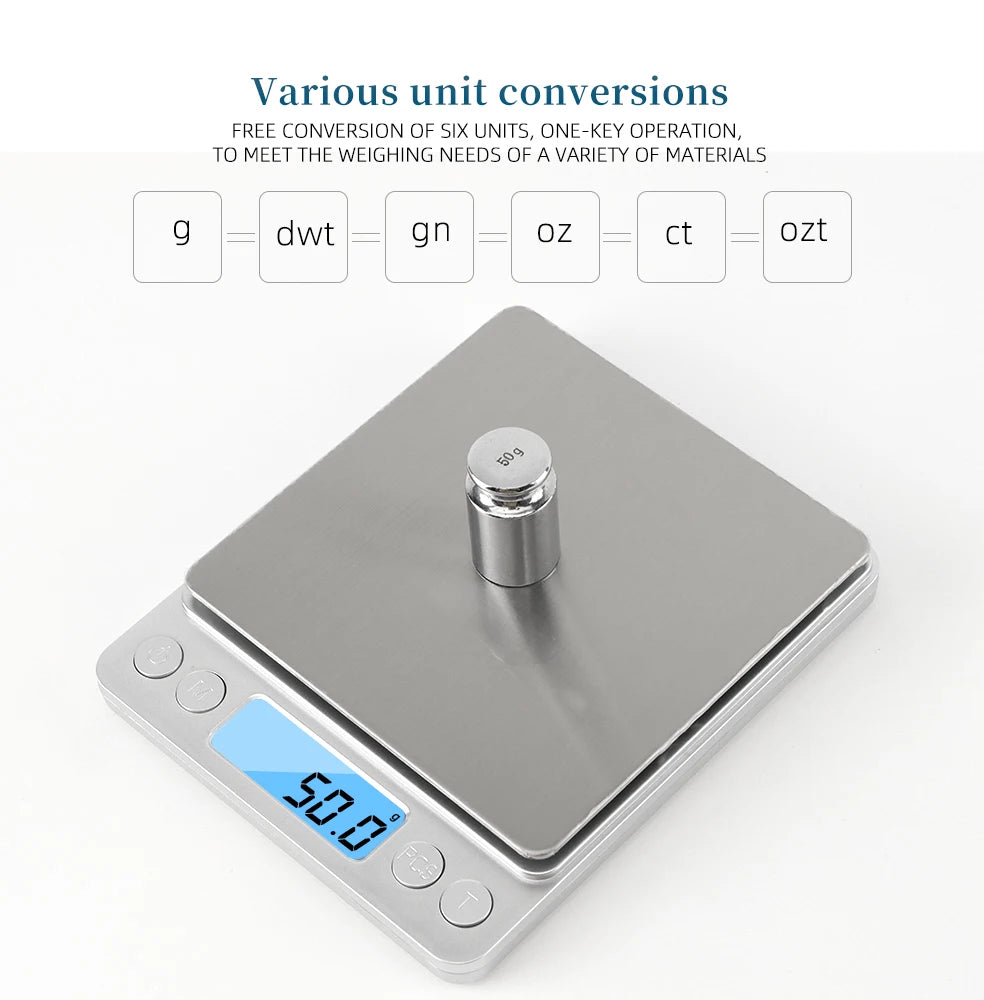 Multiple specifications Digital Scale Precision Scales Jewelry Weighing For Food Diet Postal Balance Measuring LCD Electronic