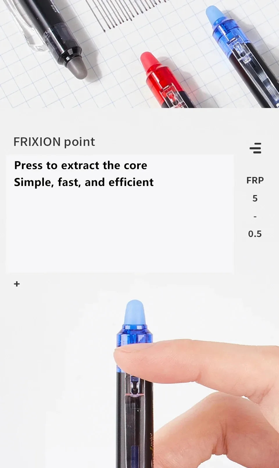 1pcs Japan Pilot Erasable Gel Pen 0.5mm for Writing Juice Up BLRT-FRP5 ST Needle Tip Color Kawaii School Office Stationery