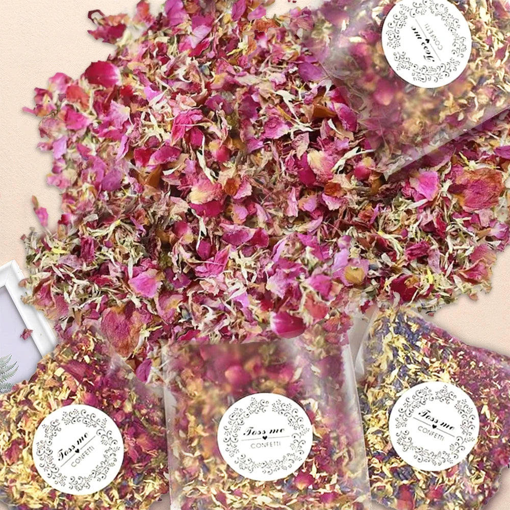 Rose Flower Petal 100% Natural Wedding Confetti Dried Flower Biodegradable Bridal Shower Valentine's Day Gift