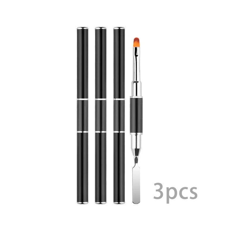 Gel Brush & Picker, 2 IN 1 Design Nail Brush and Spatula,Gel Nail Brush Tool for Acrylic Nails Extension Gel