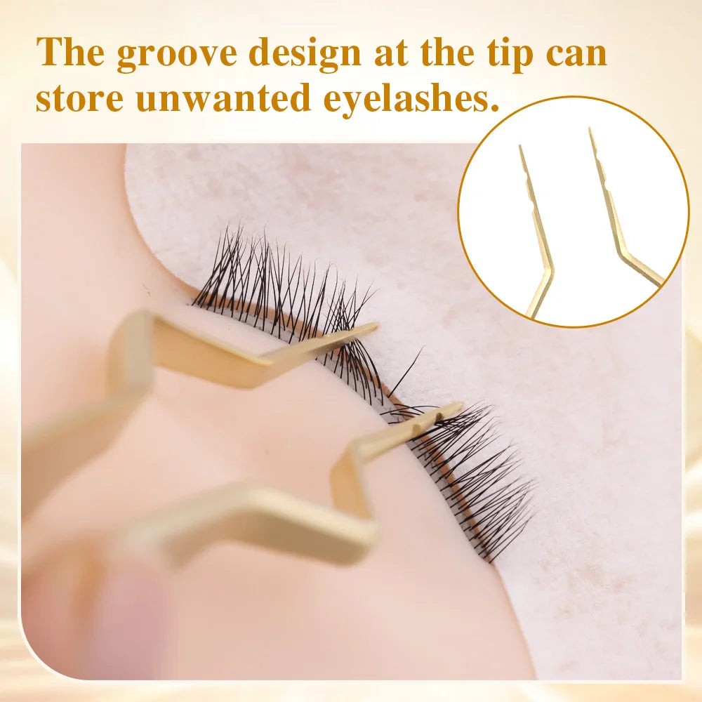 NAGARAKU Eyelash Extension Tweezers Makeup Stainless Steel Eyelash 3D accurate Clip