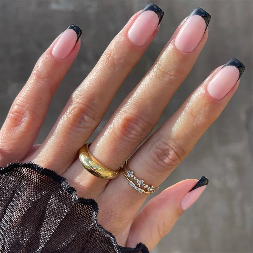 24Pcs/Set Love Ballerina Press on Nails Sets Free False Nails Adhesive Full Cover Artificial Art Fake Nail Professional Material