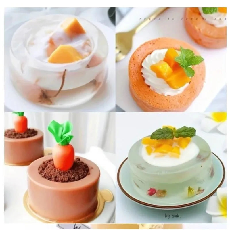 Silicone round Cake Mold 3D Tray for Baking Mousse Soap Kitchen Cooking Tools Cake Decorating Mould Baking Pan