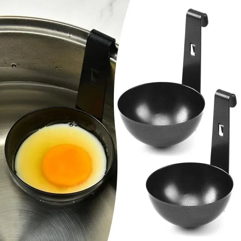 1-2pcs Poached Egg Cup Stainless Steel Poaching Cups High Temperature Resistance Egg Cup Kitchen Tools Egg Boiler Cooking Cups