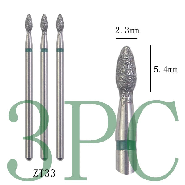 Diamond Nail Drill Bits, 3/32 Inch Cuticle Bit for Nail Drill,Drill Nails Manicure Pedicure Remover Tools for Acrylic Gel Nails