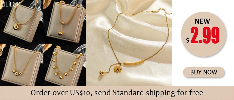 EILIECK 316L Stainless Steel Heart Pendant Chain Necklace for Women Stylish Trend Girls Neck Choker Jewelry Gifts Waterproof