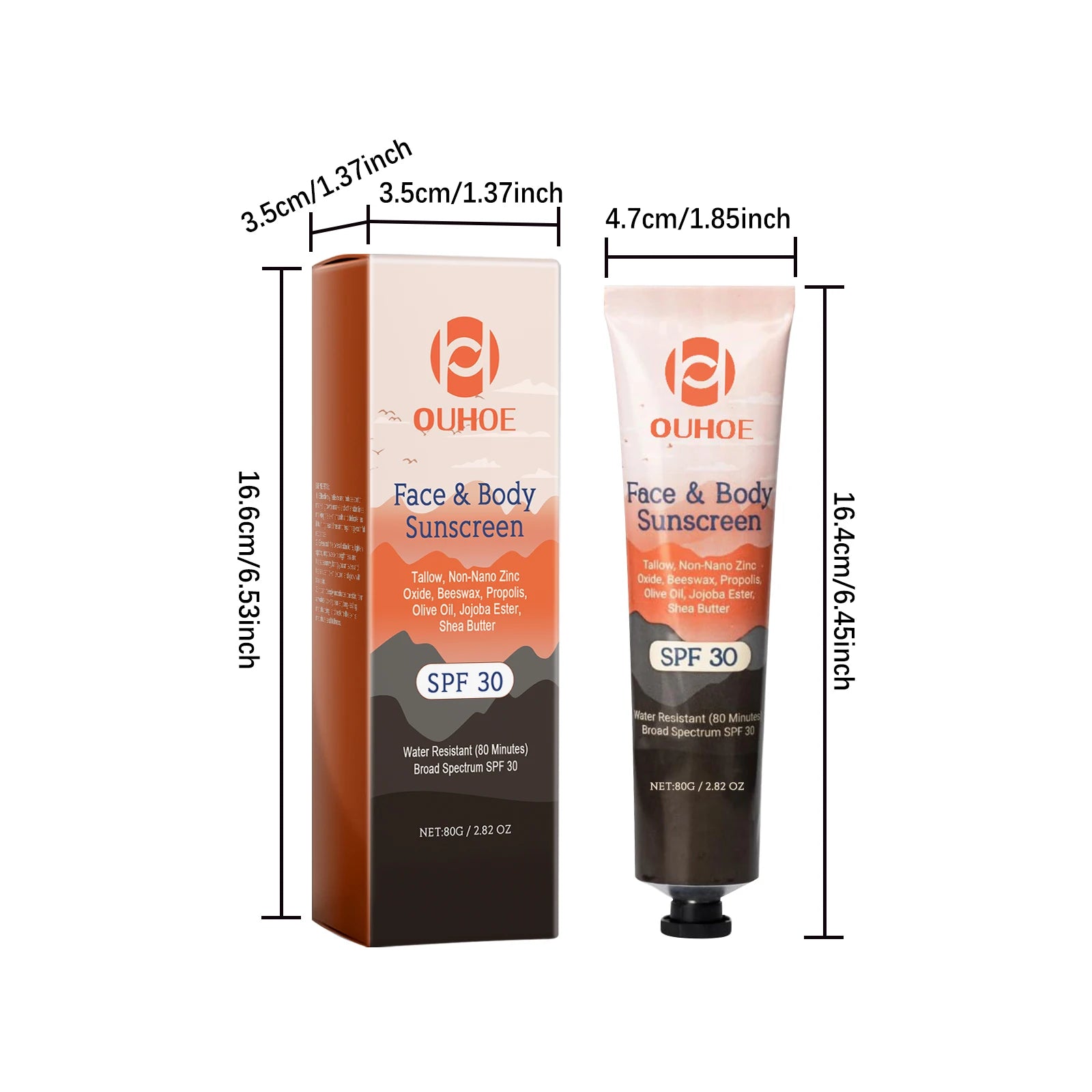 Facial Body Sunscreen UV Protection Waterproof Oil Control Sunblock Moisturizing Brightening Refresh Summer Anti Sunburn Spf30+