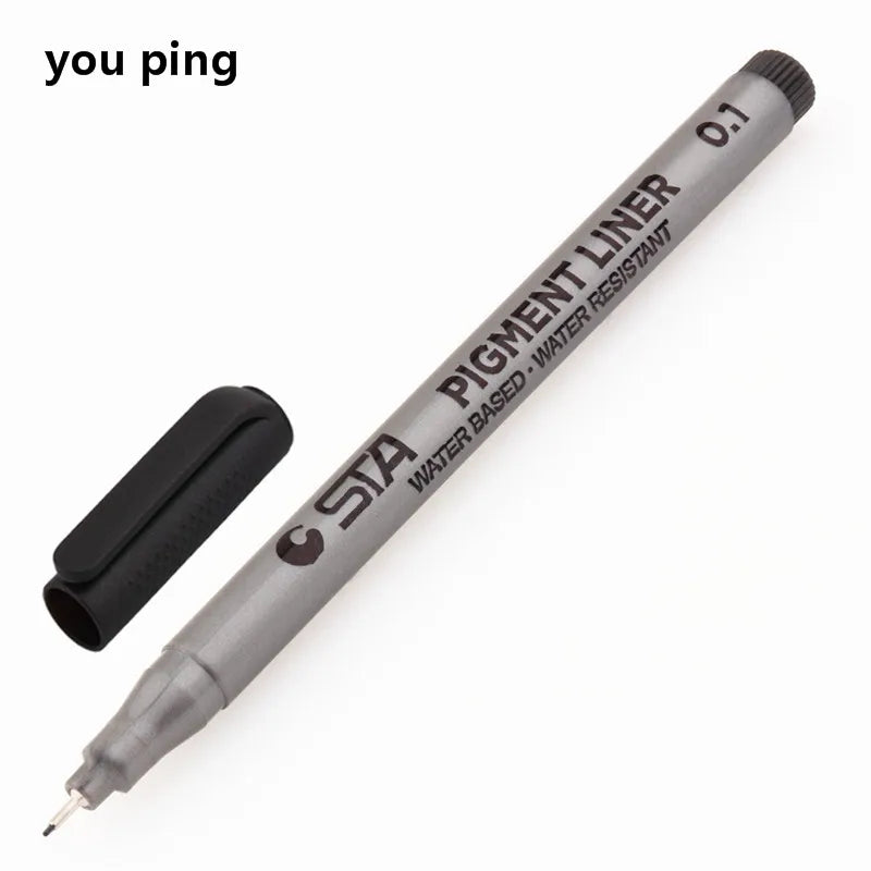 Waterproof Art Markers Brush Pen Sketch Drawing comics Pigment Line Pens  Office  School Stationery Supplies