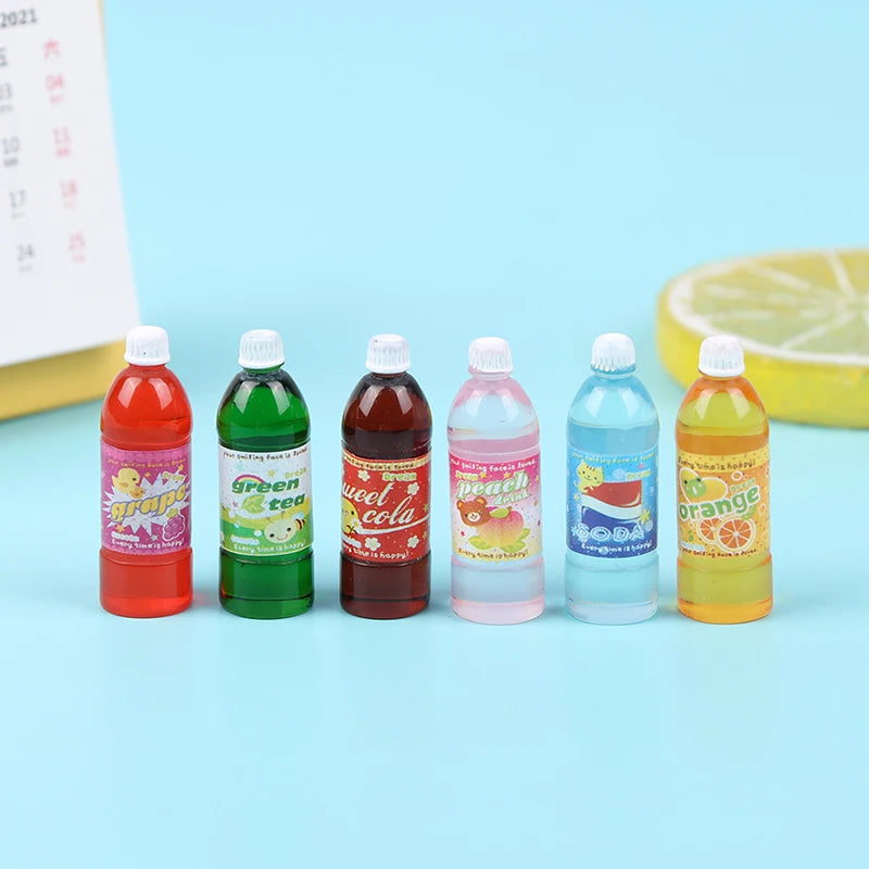 1 Set 1/12 Miniature Wine Bottles Dollhouse Kitchen Accessories - Mini Dolls House Living Room Accessories Beer Drink Bottles