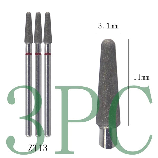 Diamond Nail Drill Bits, 3/32 Inch Cuticle Bit for Nail Drill,Drill Nails Manicure Pedicure Remover Tools for Acrylic Gel Nails