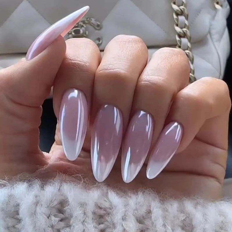 24Pcs/Set Love Ballerina Press on Nails Sets Free False Nails Adhesive Full Cover Artificial Art Fake Nail Professional Material