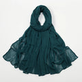 New Arrival Crinkle Rayon Hijab Women Muslim Scarf Shawls Solid Headscarf Wraps Big Size Plain Islamic Turban Headbands Foulard