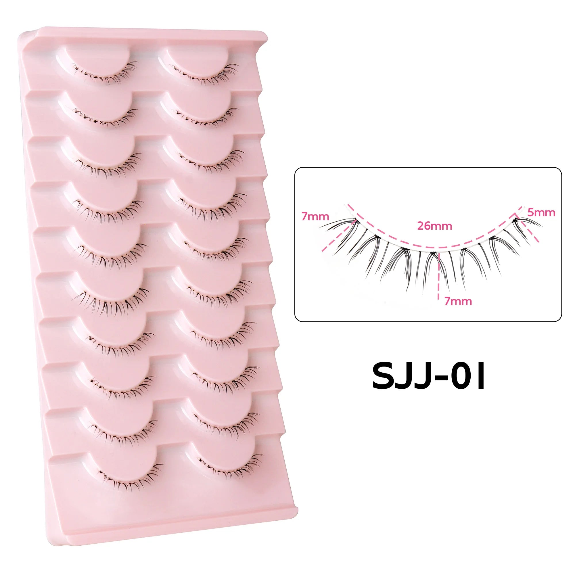 10Pairs Lower Eyelashes Pack Under Eye Lashes Soft Lower Eyelashes 100% Handmade Clear Band Manga Bottom Lashes Makeup Tools