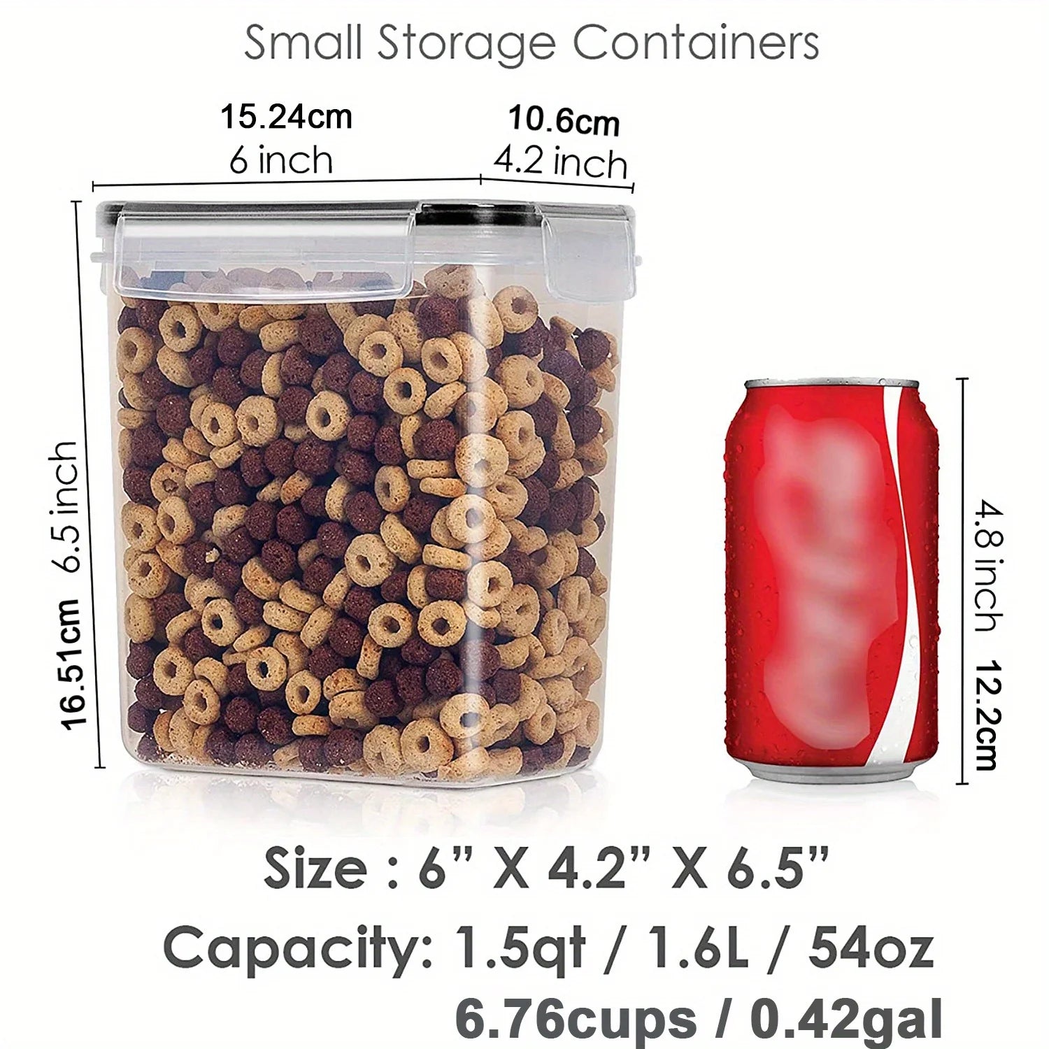 6Pcs Airtight Food Storage Containers Kitchen Pantry Storage Containers For Sugar, Flour And Baking Supplies Kitchen Accessories