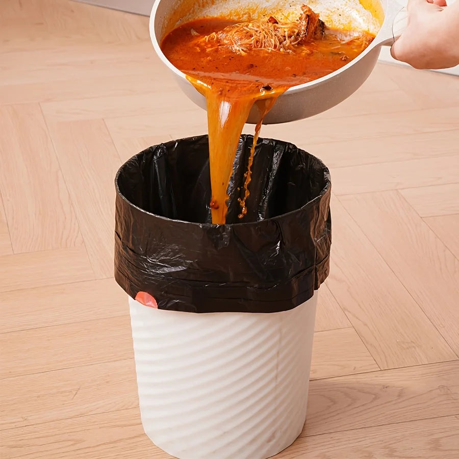 1/3/5Rolls 3.6Gallon Drawstring Trash BagsHeavy Duty Bin Liners for Kitchen, Bathroom, Bedroom, Living Room and Office.