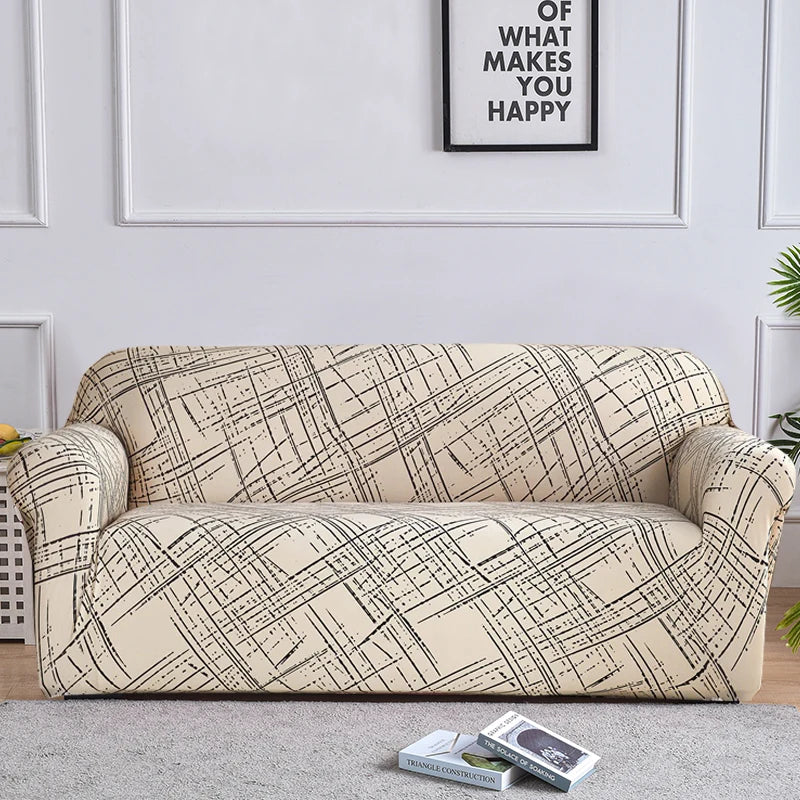 Coolazy Stretch Plaid Sofa Slipcover Elastic Sofa Covers for Living Room funda sofa Chair Couch Cover Home Decor 1/2/3/4-seater