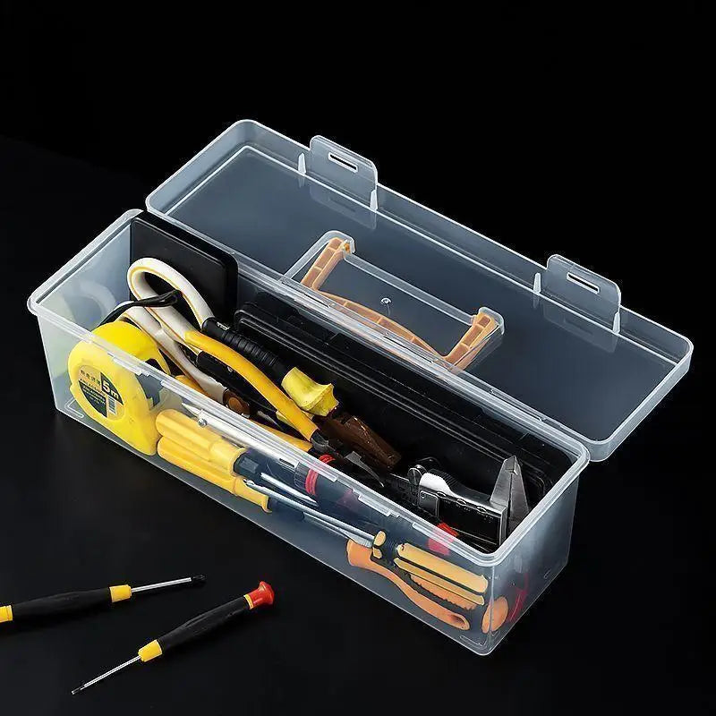 Hardware Tool Storage Box, Multi-Compartment Transparent Tool Organizer, Screw And Accessory Sorting Box, Household Screw, Wrenc
