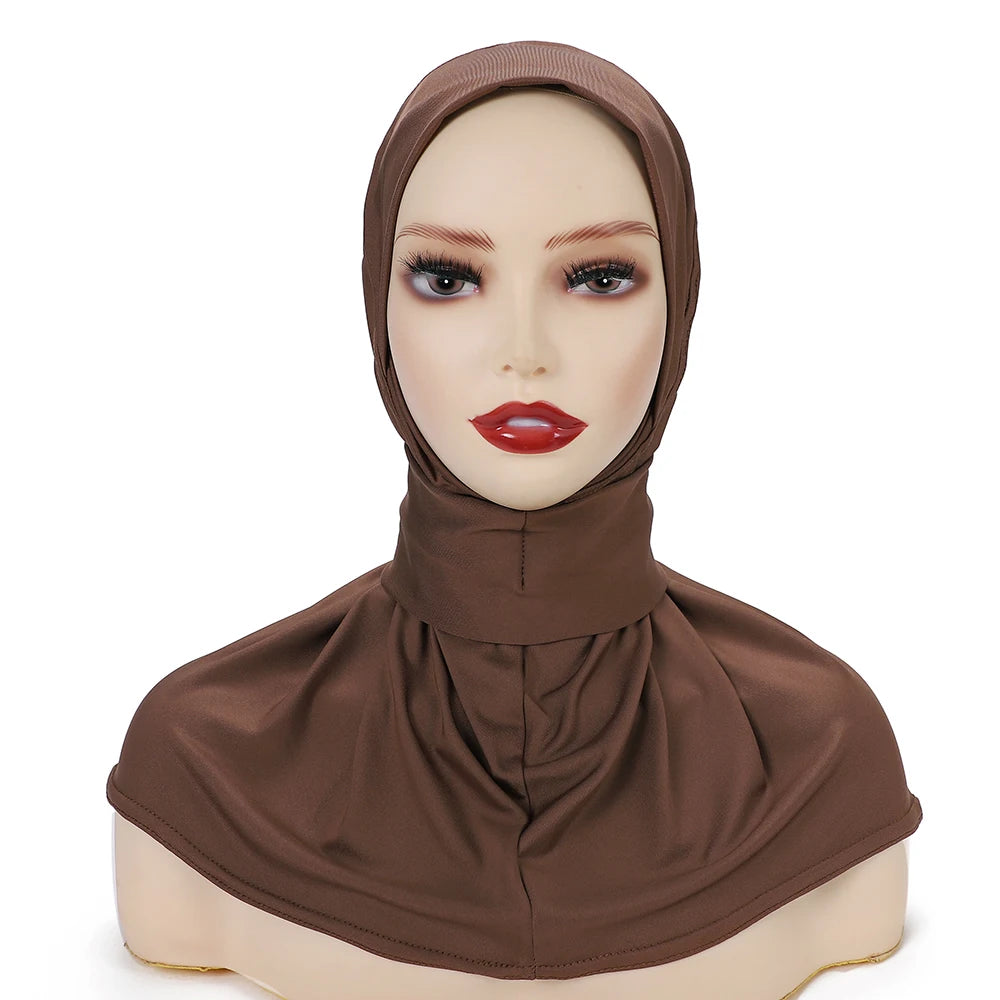 New Instant Hijab for Muslim Women Full Cover Headwraps Scarf Islam Turban Caps Ready to Wear Snap Undercap Hijab