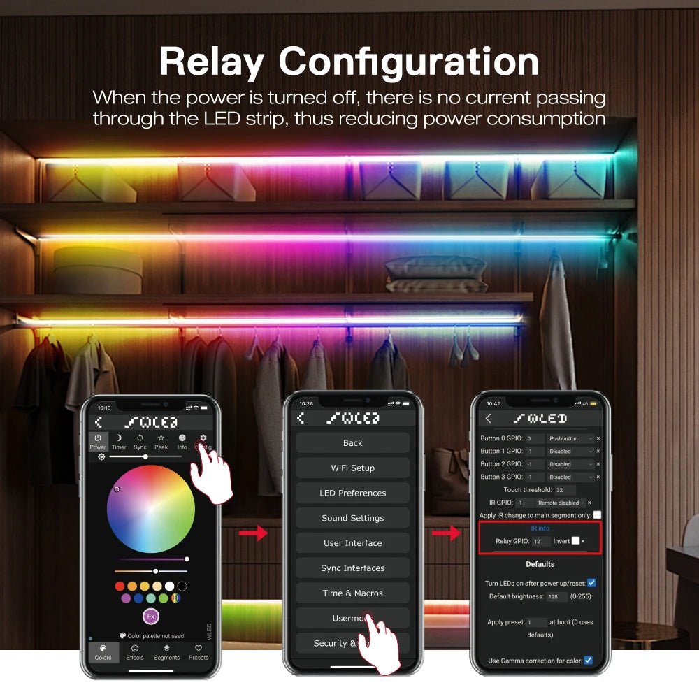 GLEDOPTO ESP32 WLED LED Controller RGBIC LED Strip Light Dynamic Lighting IR Switch Sensor Gesture-Aware Trigger WS2811 SK6812