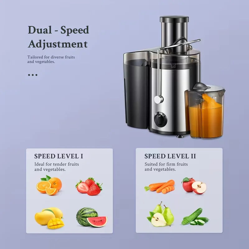 Multifunctional Juicer,Blender,Food Processor 3 Inch WideMouth Extractor for Fruits and Vegetables.Easy toClean,Simple to Assemble,Fully Detachable.Features a HighJuice Yield and Rapid Extraction for Fresh Fruit VegetableJuic
